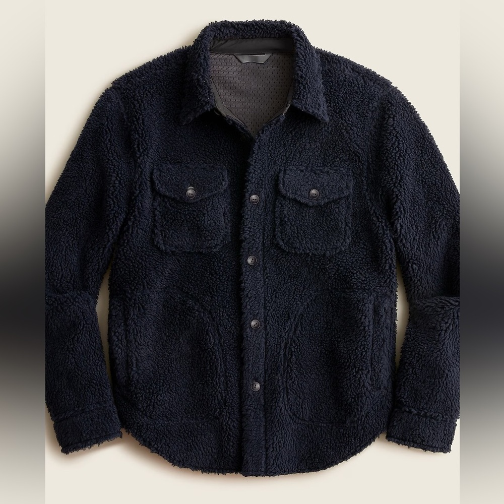J. Crew Men's Navy Sherpa Jacket